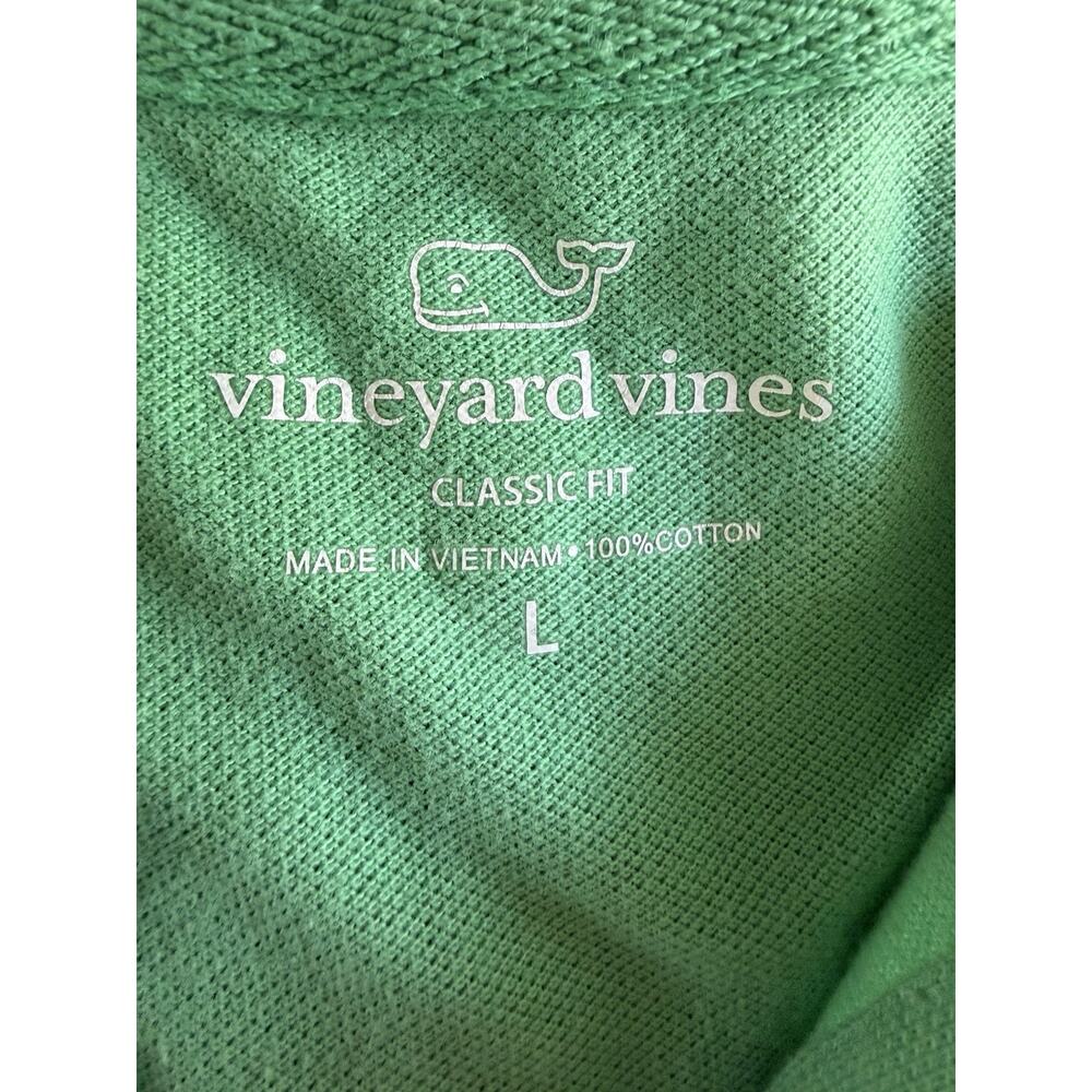 Vineyard Vines Men’s Large Green Classic Fit Polo Shirt 100% Cotton Whale Logo - Picture 6 of 6